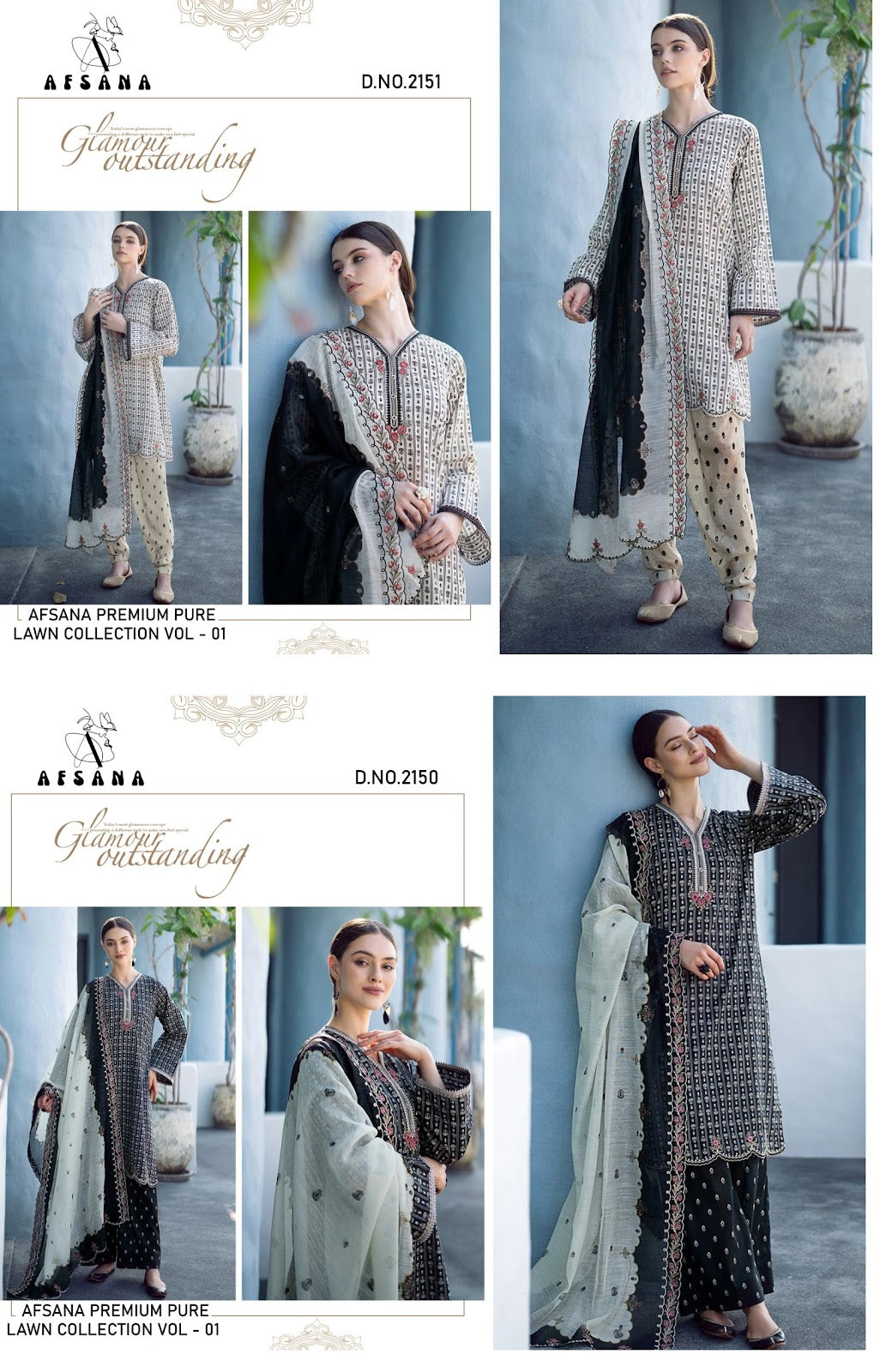 Lawn 1 Afsana Pakistani Readymade Suits Supplier