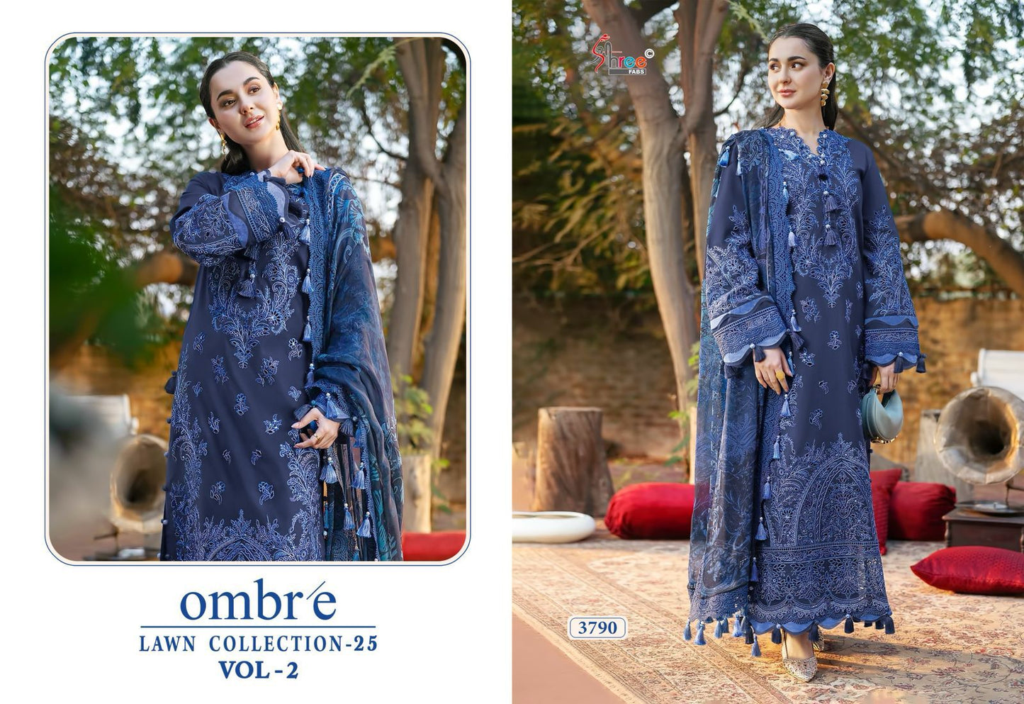 Lawn Collection-2025 Vol-2 Shree Fabs Pure Cotton Pakistani Salwar Suits Supplier Gujarat