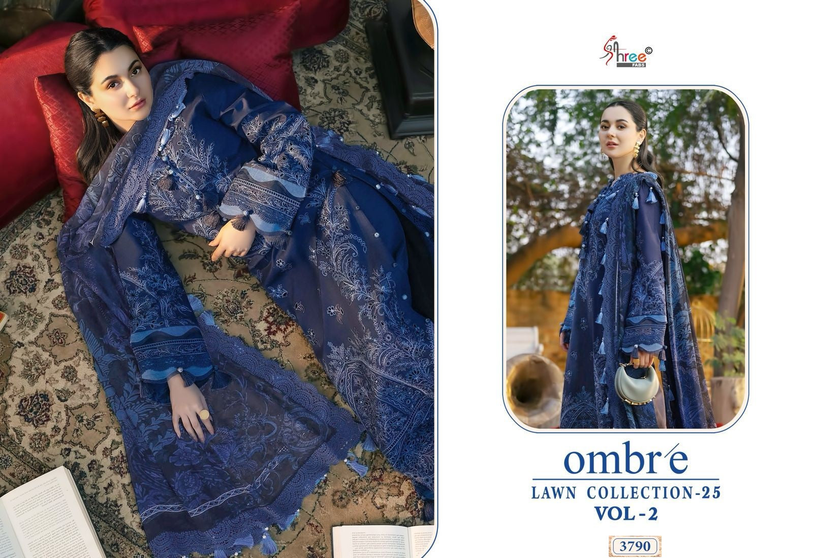 Lawn Collection-2025 Vol-2 Shree Fabs Pure Cotton Pakistani Salwar Suits Supplier Gujarat