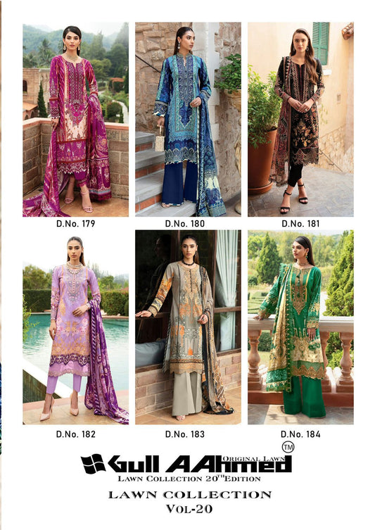 Lawn Collection Vol 20 Gul Ahmed Karachi Salwar Suits Supplier