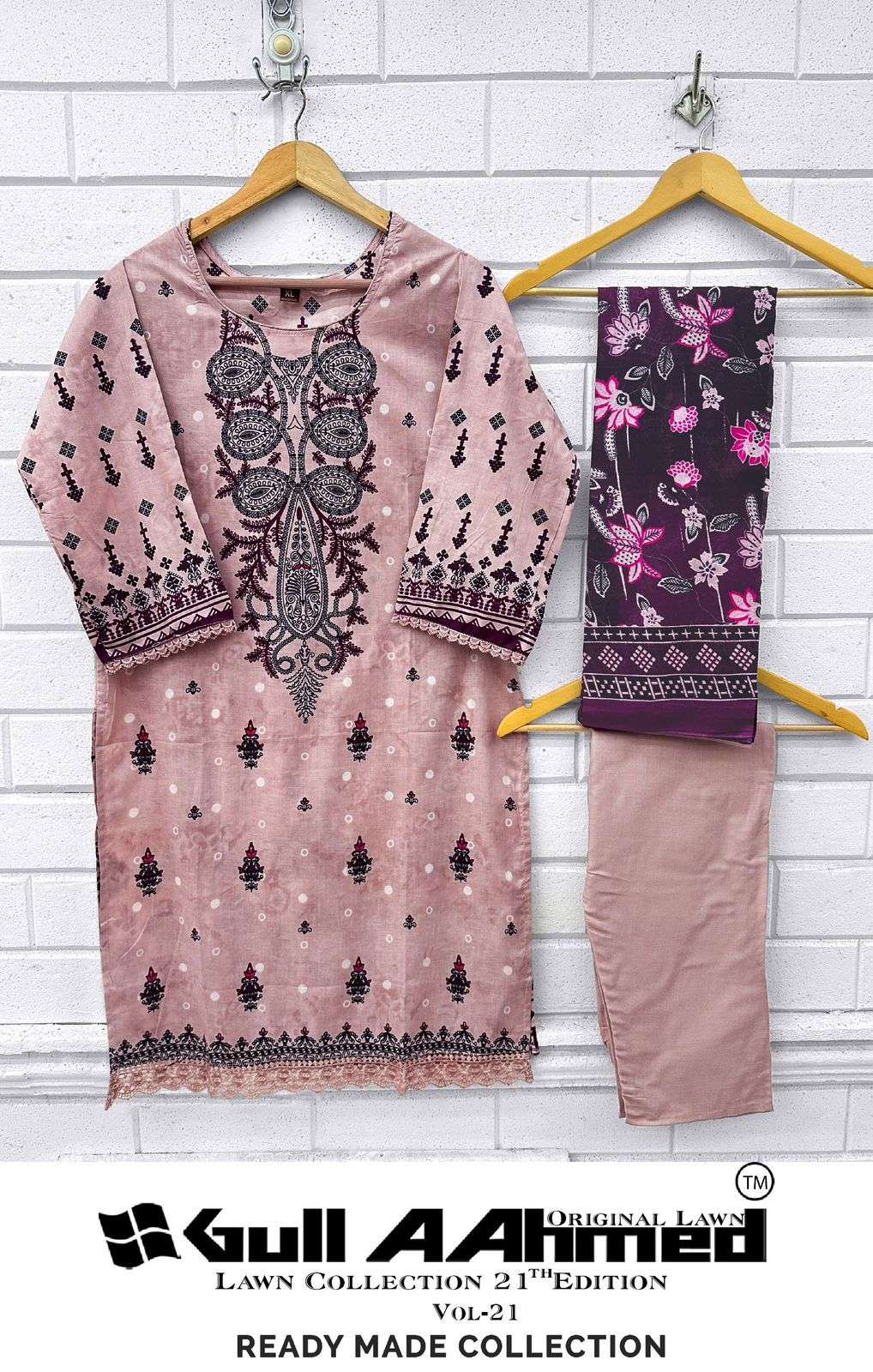 Lawn Collection Vol 21 Gul Ahmed Lawn Cotton Karachi Readymade Suits Exporter Ahmedabad