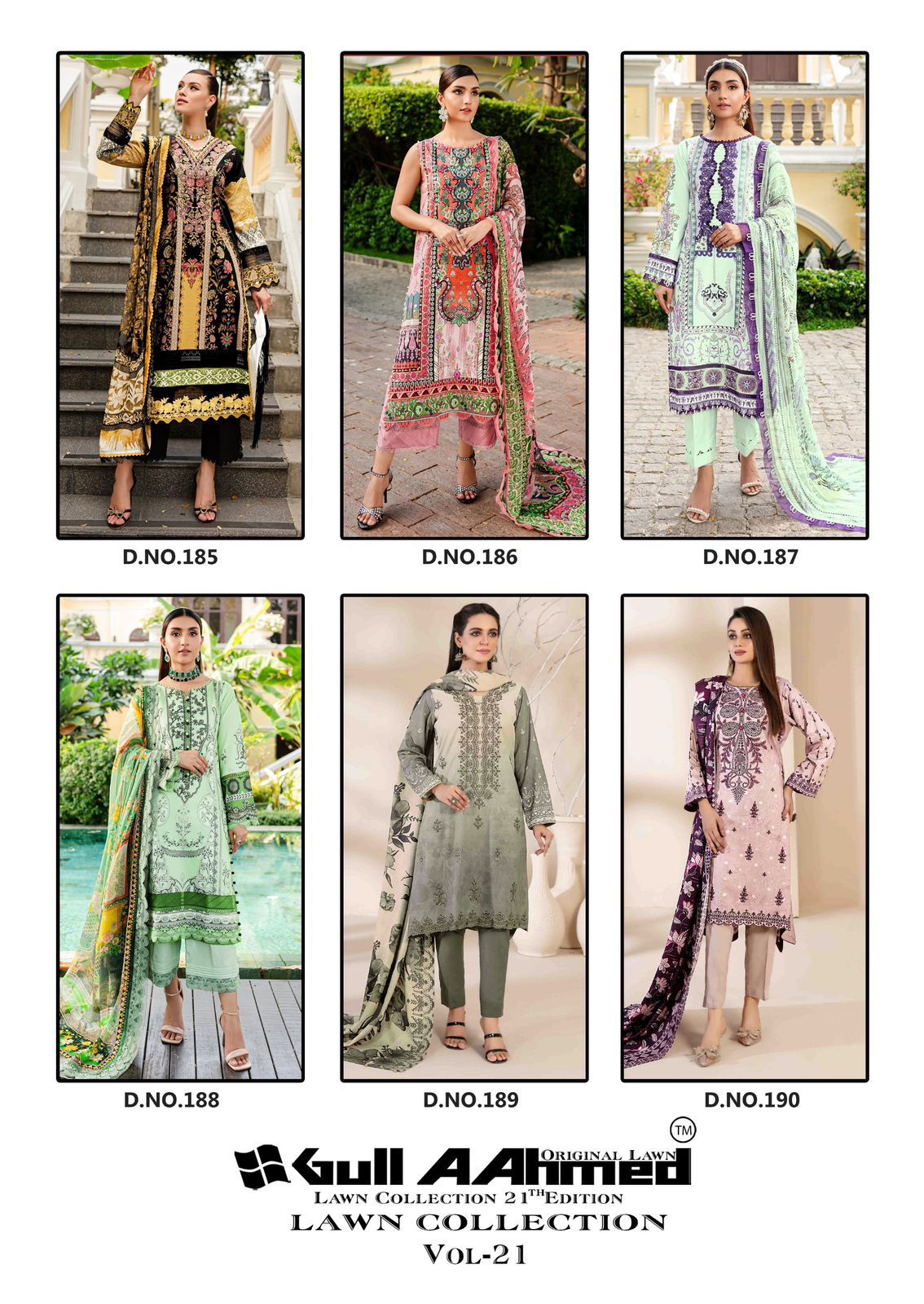 Lawn Collection Vol 21 Gul Ahmed Karachi Salwar Suits Exporter