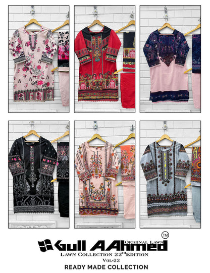 Lawn Collection Vol 22 Gul Ahmed Karachi Readymade Suits Wholesale Rate