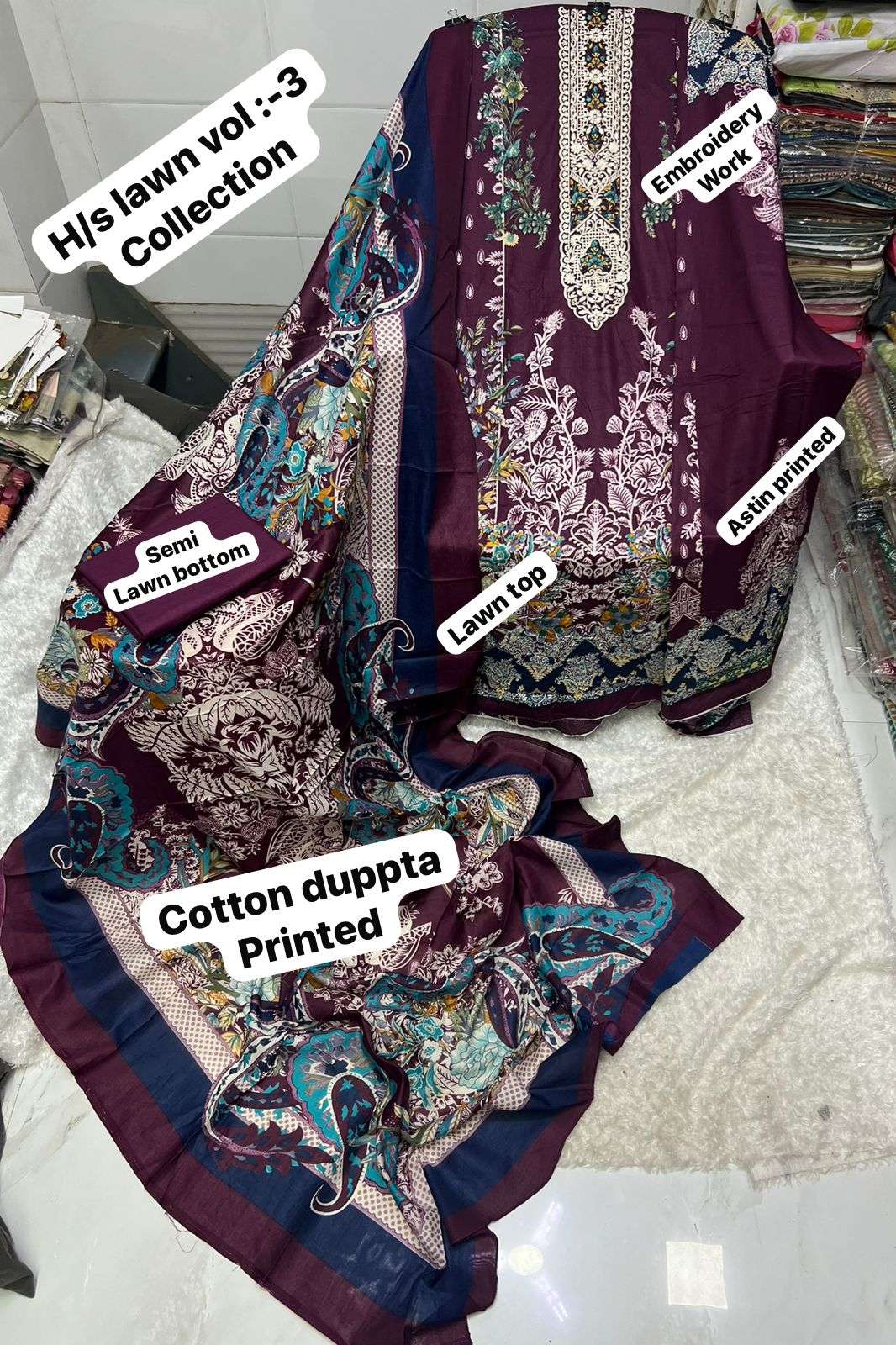 Lawn Collection Vol 3 Sapphire Karachi Salwar Suits Exporter Gujarat