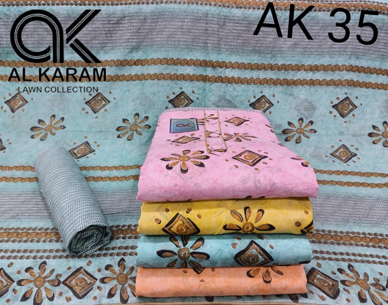 Lawn Design 020425 Al Karam Cotton Salwar Suits Exporter