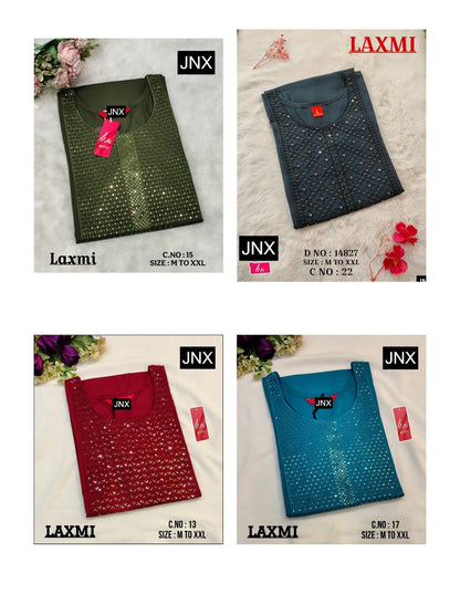 Laxmi 2012 Jnx Rayon 22Kg Straight Cut Kurtis Exporter