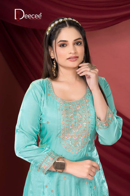Laxmi Deecee Roman Silk Anarkali Kurtis Exporter