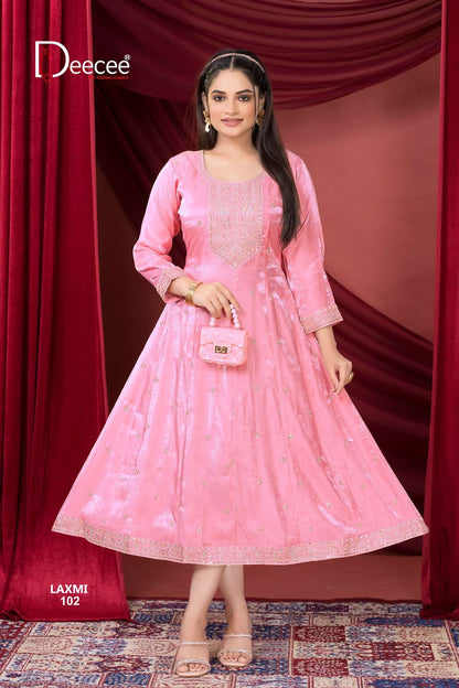 Laxmi Deecee Roman Silk Anarkali Kurtis Exporter