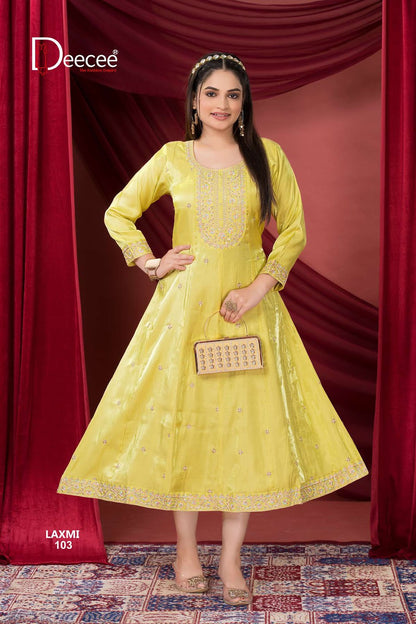 Laxmi Deecee Roman Silk Anarkali Kurtis Exporter