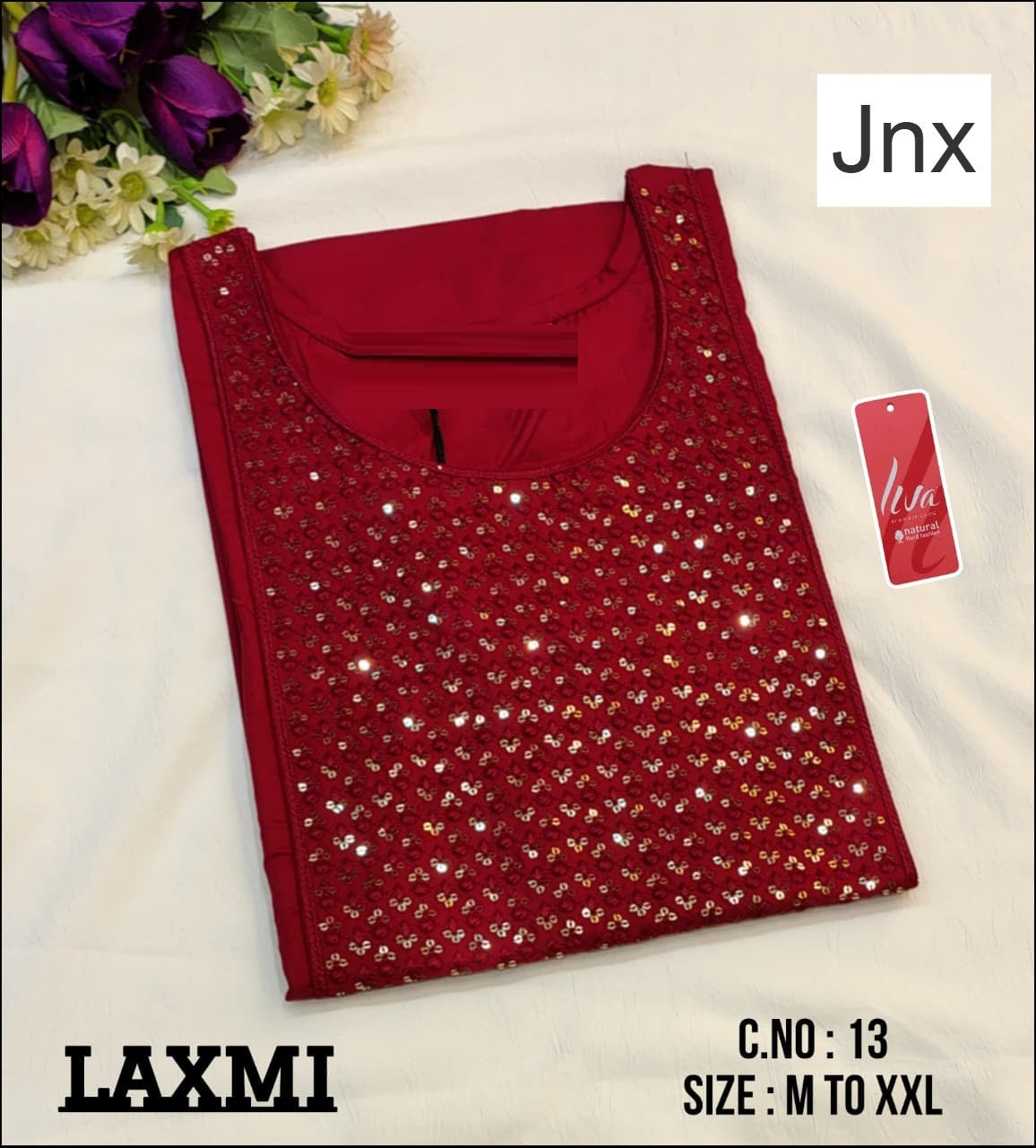 Laxmi Liva 241125 Jnx Rayon 22Kg Long Straight Kurti Wholesale Rate