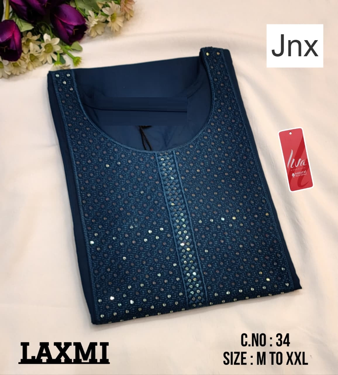 Laxmi Liva 241125 Jnx Rayon 22Kg Long Straight Kurti Wholesale Rate