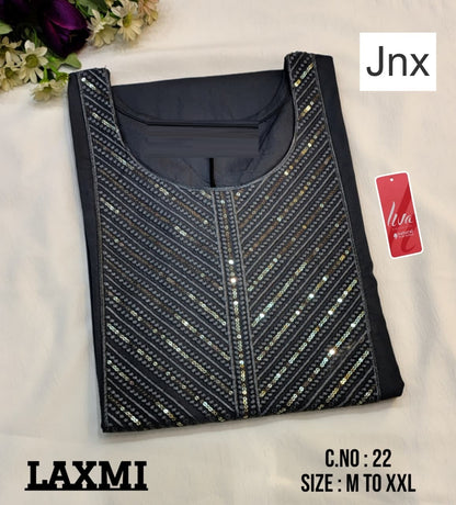 Laxmi Liva 241125 Jnx Rayon 22Kg Long Straight Kurti Wholesale Rate