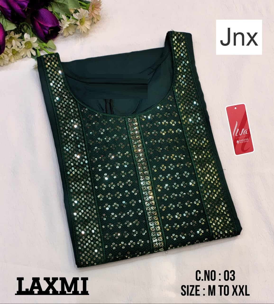 Laxmi Liva 241125 Jnx Rayon 22Kg Long Straight Kurti Wholesale Rate