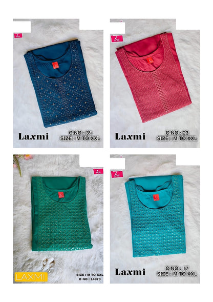 Laxmi Liva Jnx Rayon 22Kg Knee Length Kurtis Wholesaler Gujarat