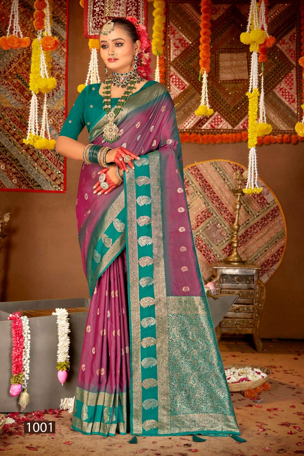 Laxmi Pujan Silk Vol 1 Saroj Sarees Wholesale Rate