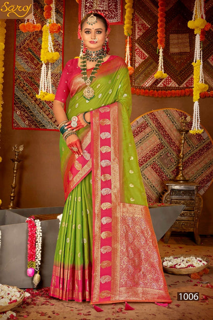 Laxmi Pujan Silk Vol 1 Saroj Sarees Wholesale Rate