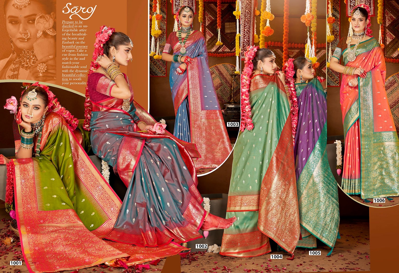 Laxmi Pujan Silk Vol 2 Saroj Sarees Manufacturer Ahmedabad