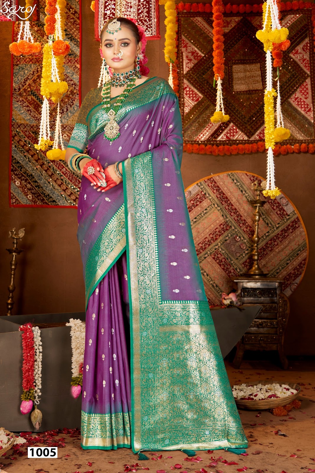 Laxmi Pujan Silk Vol 2 Saroj Sarees Manufacturer Ahmedabad
