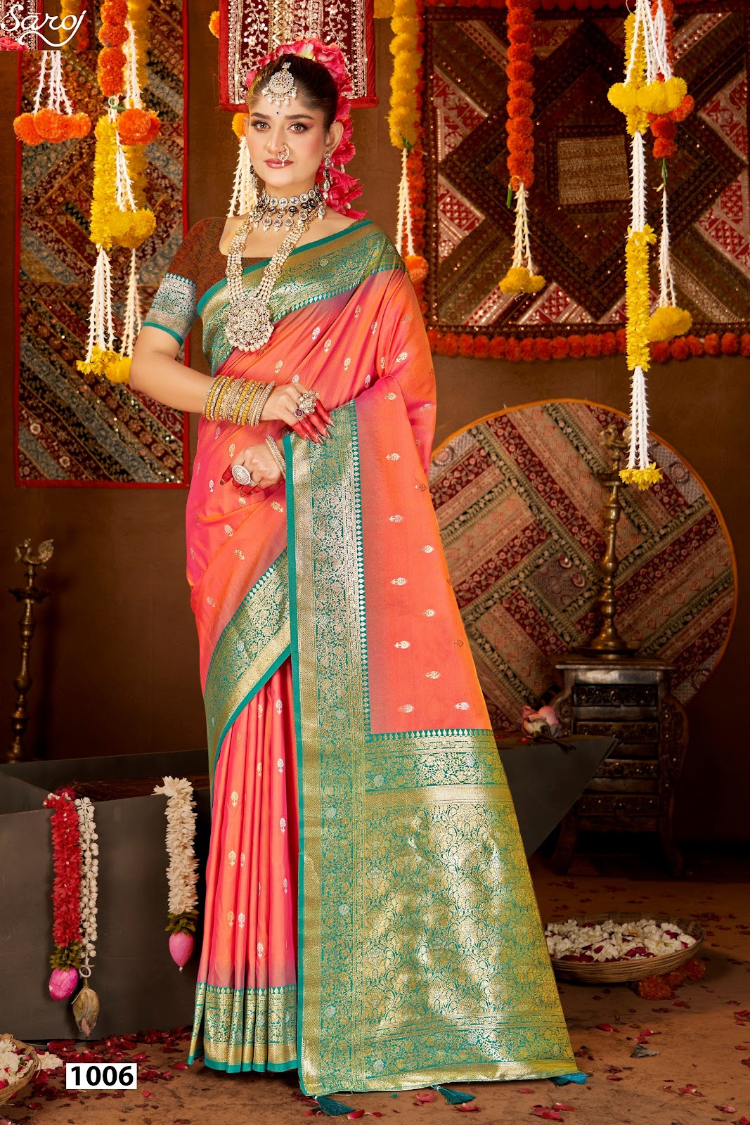 Laxmi Pujan Silk Vol 2 Saroj Sarees Manufacturer Ahmedabad