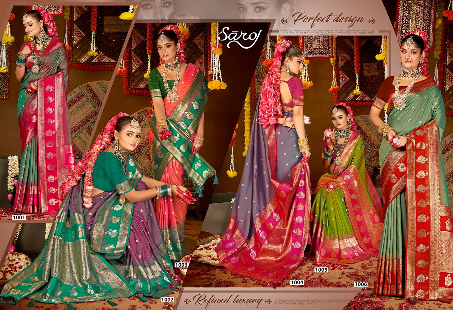 Laxmi Pujan Silk Vol 3 Saroj Sarees Supplier Ahmedabad