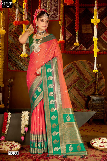 Laxmi Pujan Silk Vol 3 Saroj Sarees Supplier Ahmedabad
