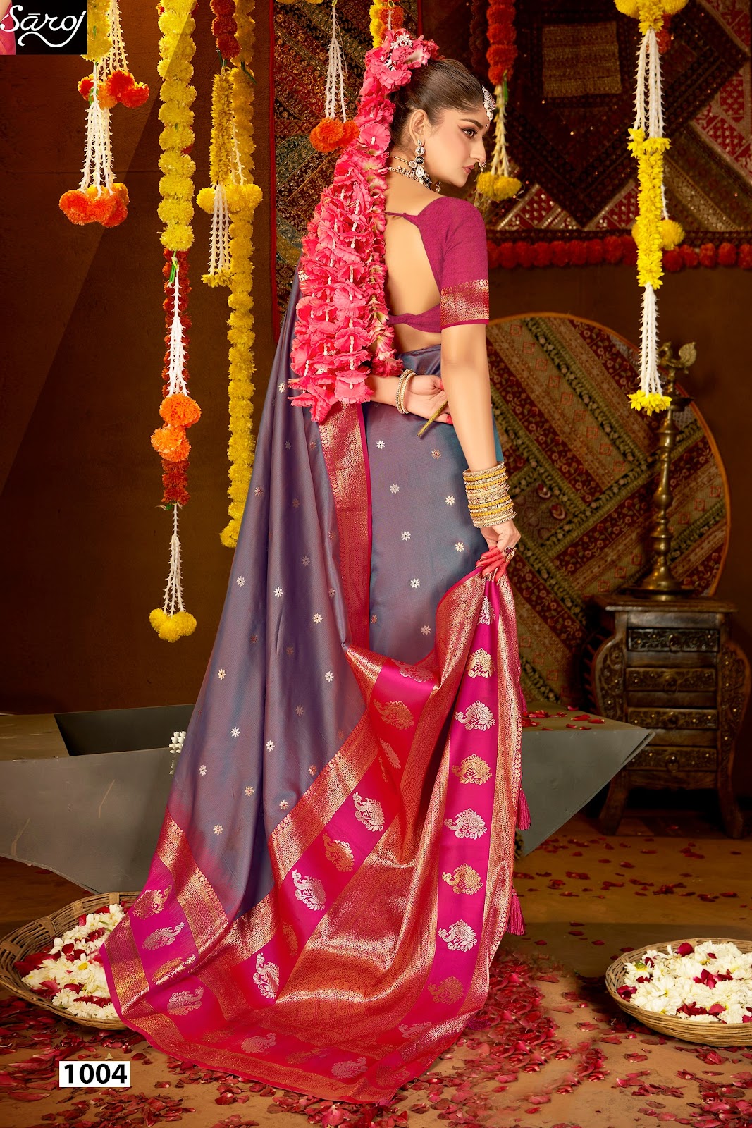 Laxmi Pujan Silk Vol 3 Saroj Sarees Supplier Ahmedabad