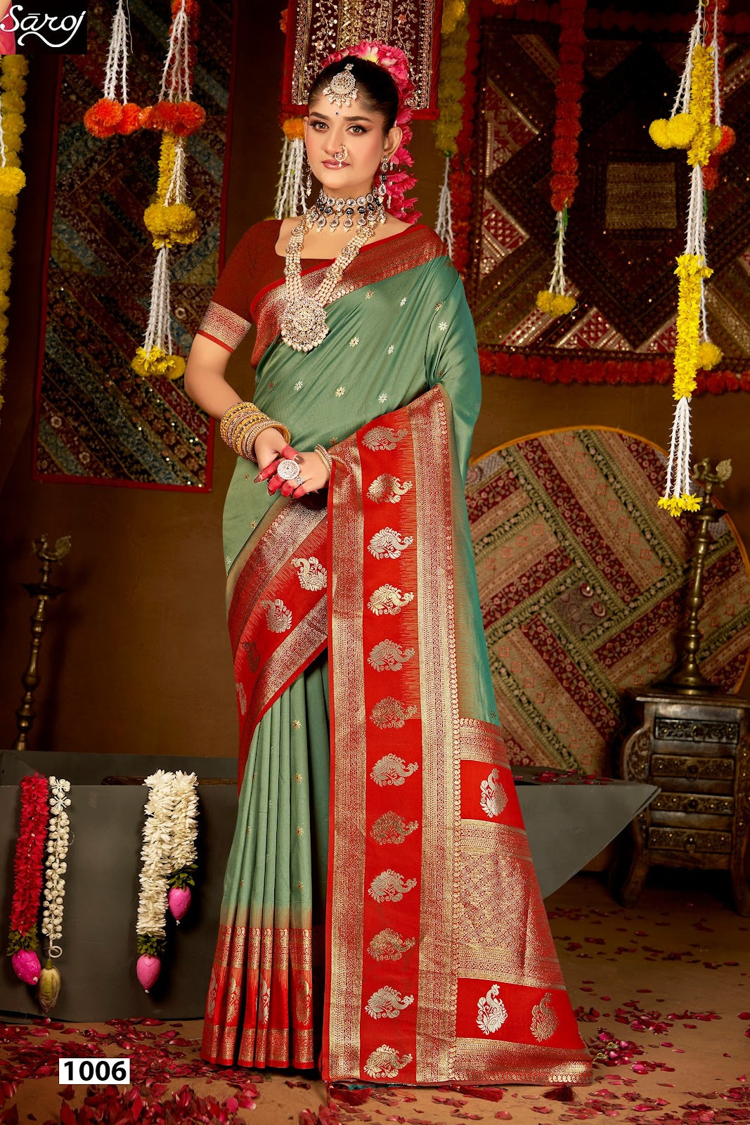 Laxmi Pujan Silk Vol 3 Saroj Sarees Supplier Ahmedabad