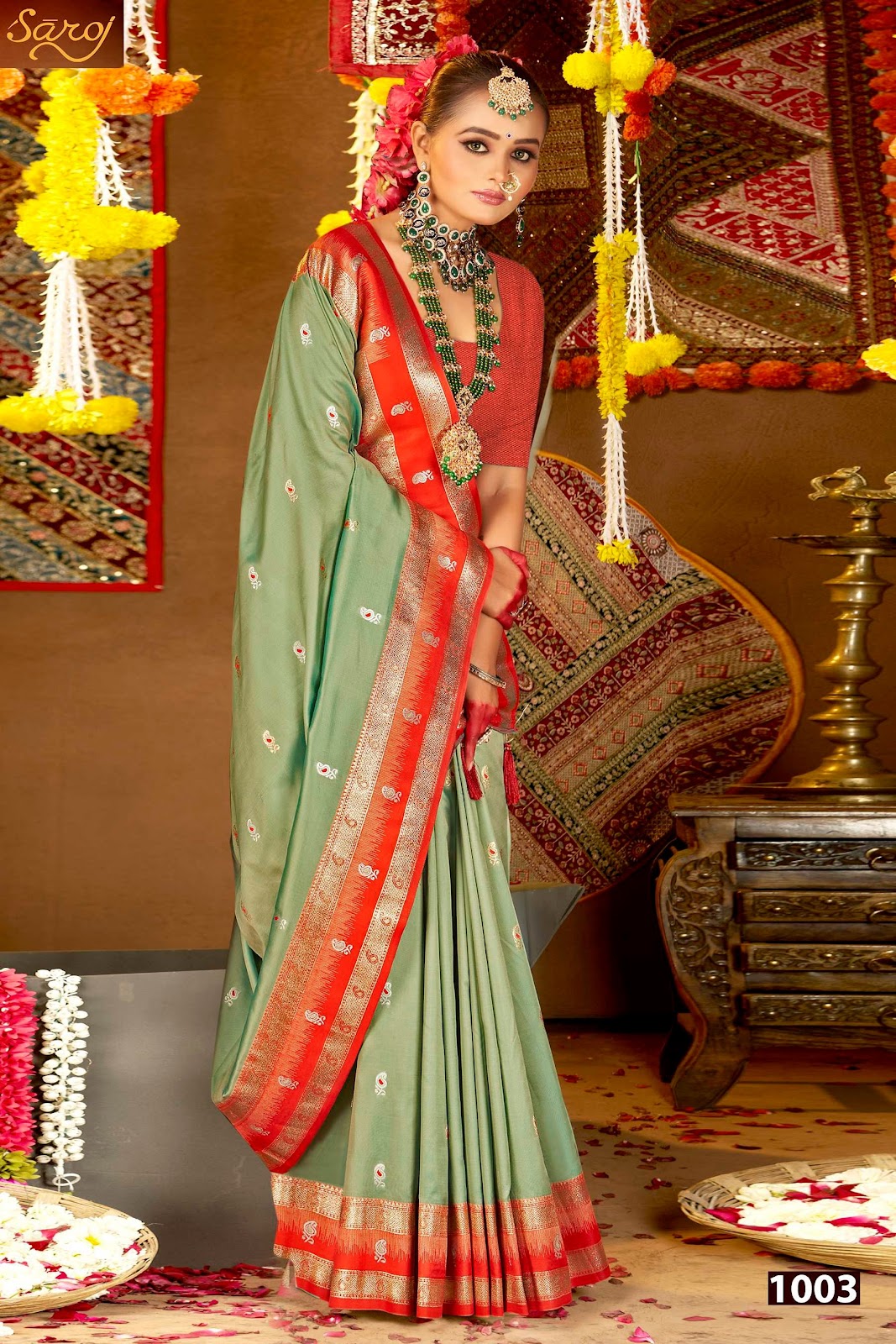 Laxmi Pujan Silk Vol 4 Saroj Sarees Exporter Ahmedabad