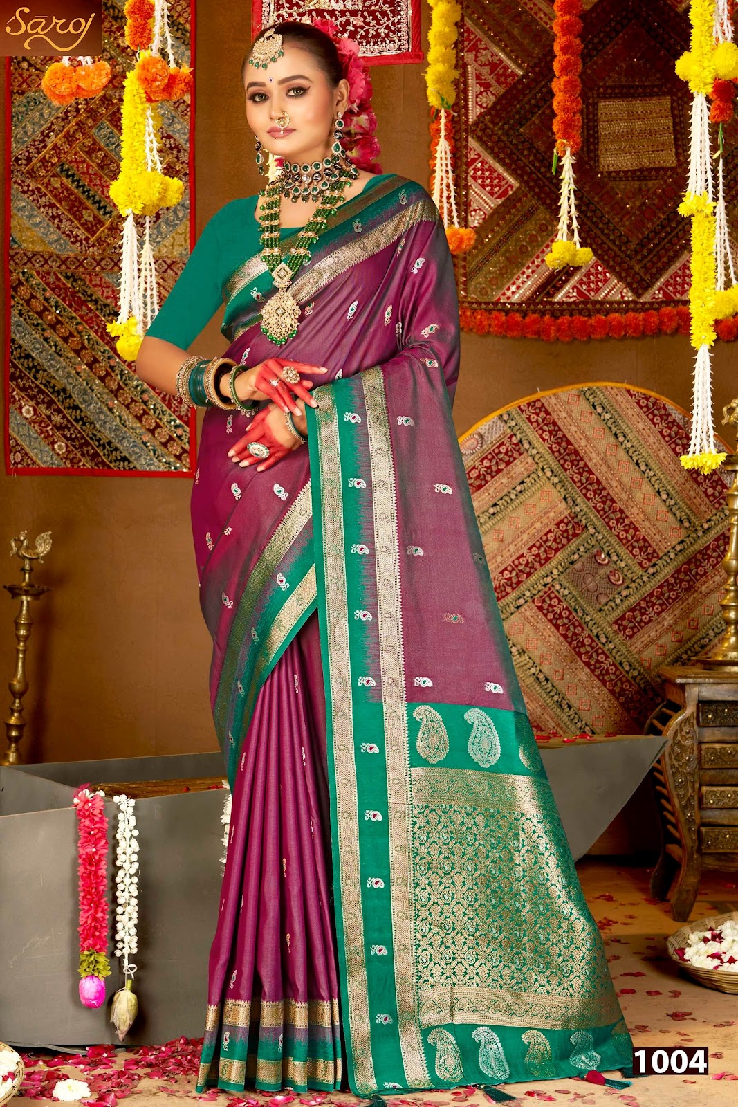 Laxmi Pujan Silk Vol 4 Saroj Sarees Exporter Ahmedabad