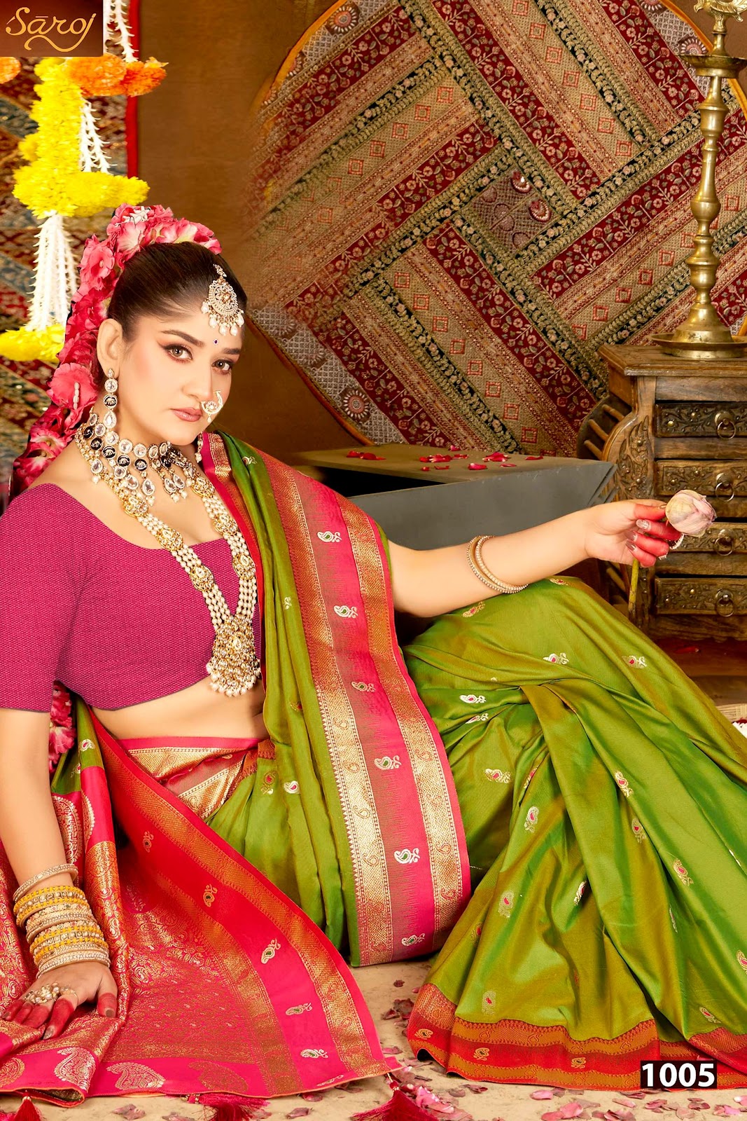 Laxmi Pujan Silk Vol 4 Saroj Sarees Exporter Ahmedabad