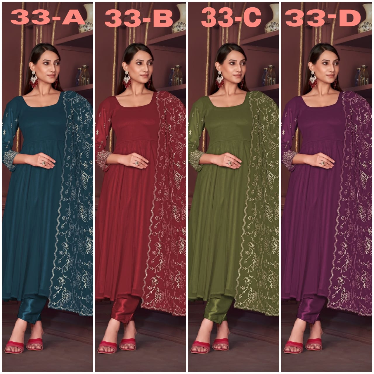 Laxmi Vol 1 9 Starfashion Georgette Readymade Anarkali Suits Exporter Gujarat