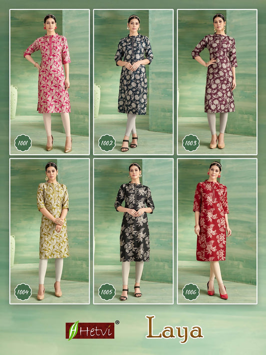 Laya Hetvi Berlin Straight Cut Kurtis Supplier India