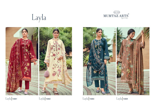 Layla Mumtaz Arts Jam Satin Karachi Salwar Suits Supplier Ahmedabad