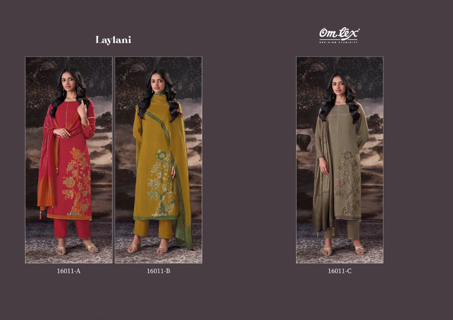 Laylani Omtex Muslin Silk Pant Style Suits Supplier Ahmedabad