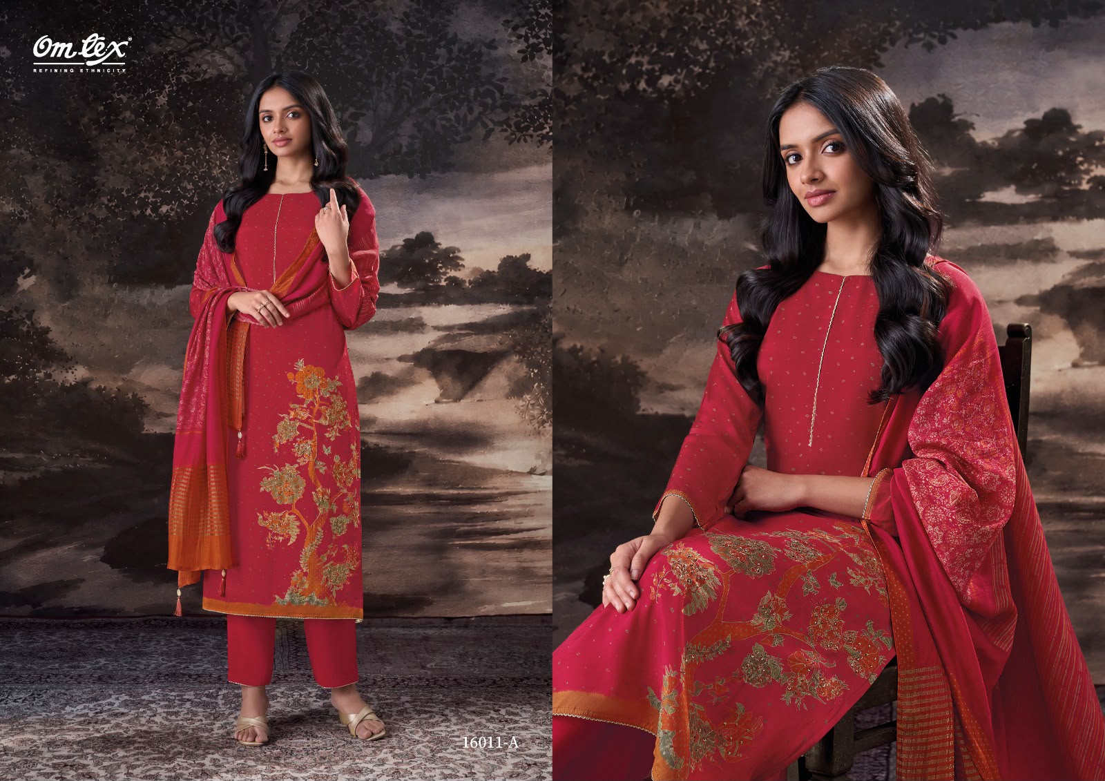 Laylani Omtex Muslin Silk Pant Style Suits Supplier Ahmedabad