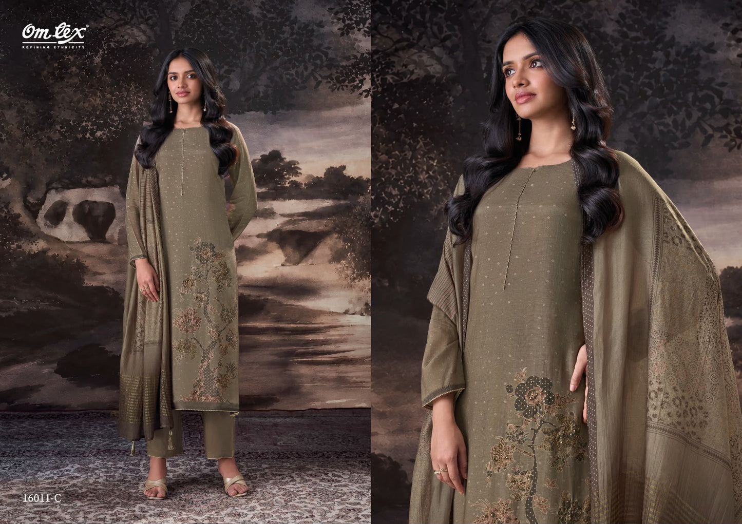 Laylani Omtex Muslin Silk Pant Style Suits Supplier Ahmedabad