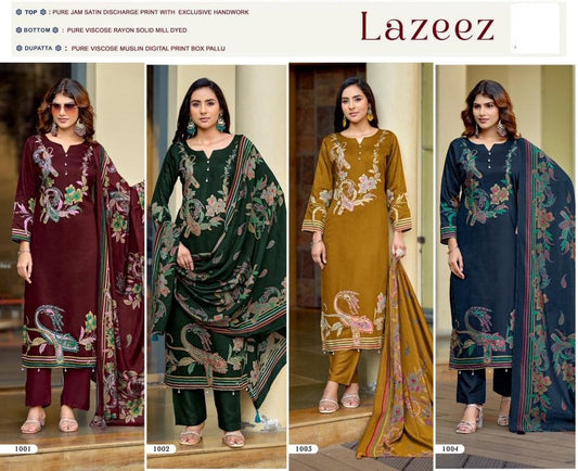 Lazeez Mumtaz Arts Viscose Karachi Salwar Suits Exporter