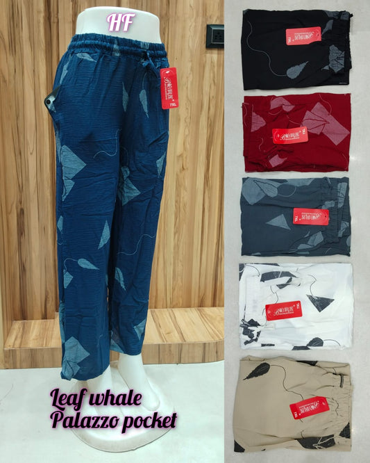 Leaf Whale Hanso Branded Palazzo Exporter Gujarat