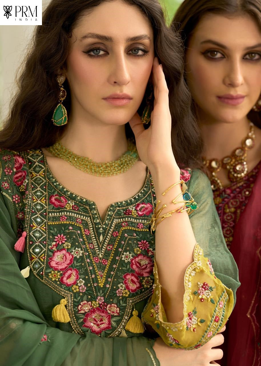 Leana Prm India Organza Readymade Pant Style Suits Wholesaler Gujarat