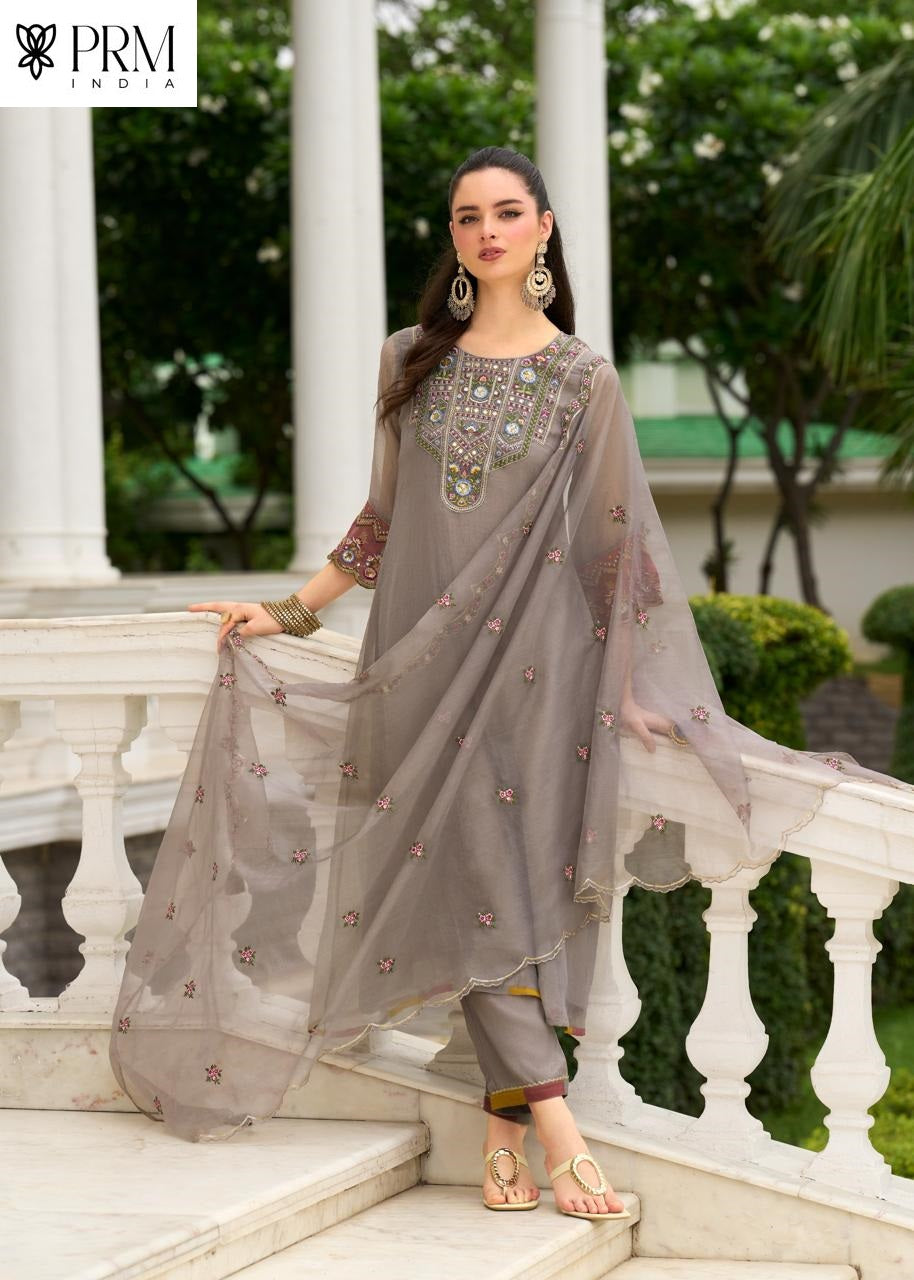 Leana Prm India Organza Readymade Pant Style Suits Wholesaler Gujarat
