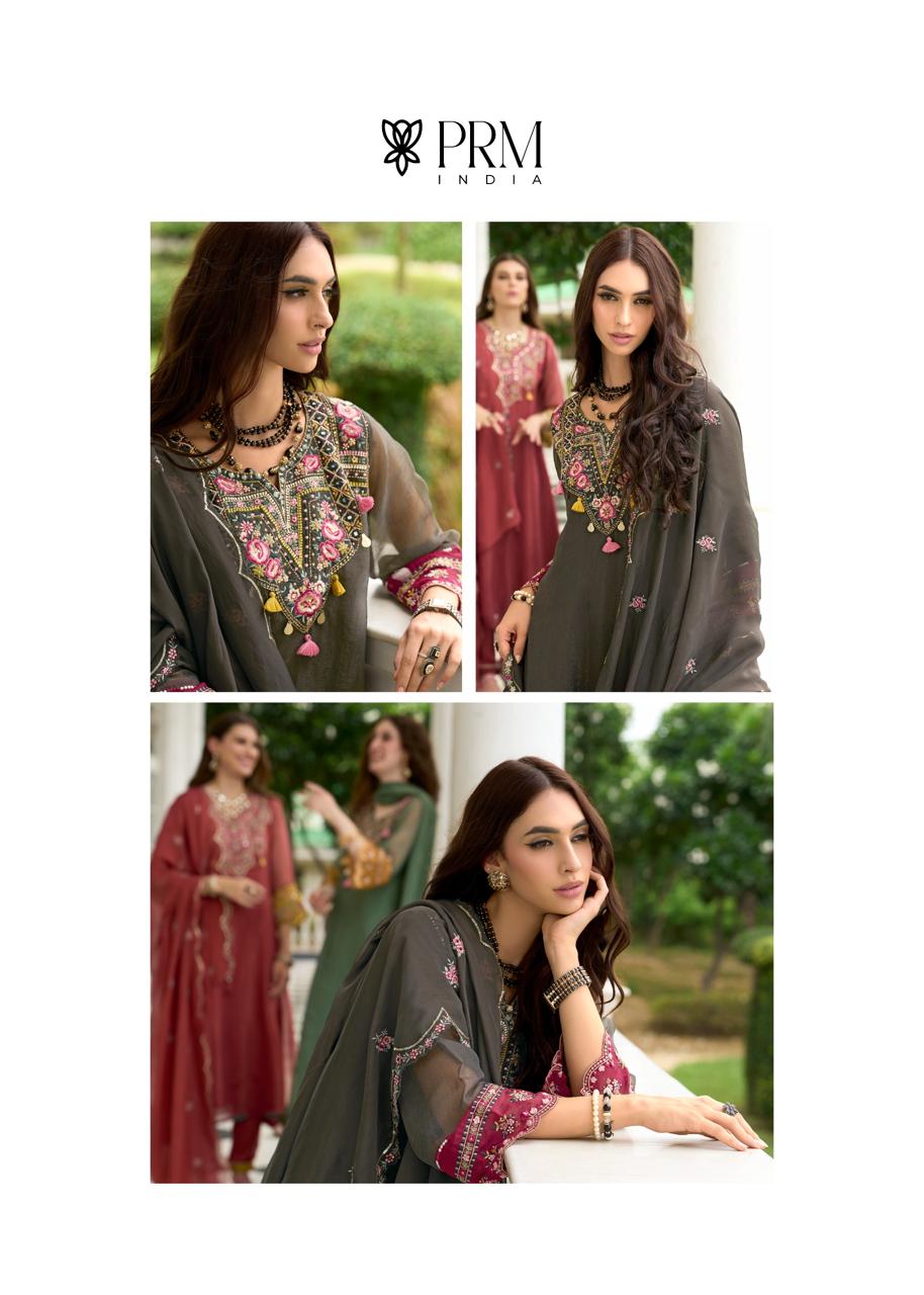 Leana Prm India Organza Readymade Pant Style Suits Wholesaler Gujarat