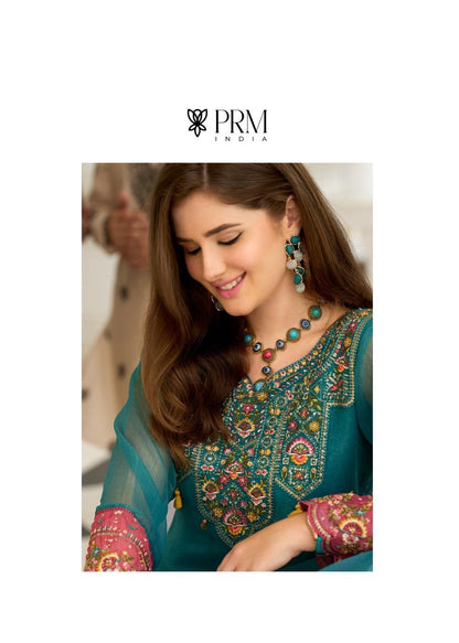 Leana Prm India Organza Readymade Pant Style Suits Wholesaler Gujarat