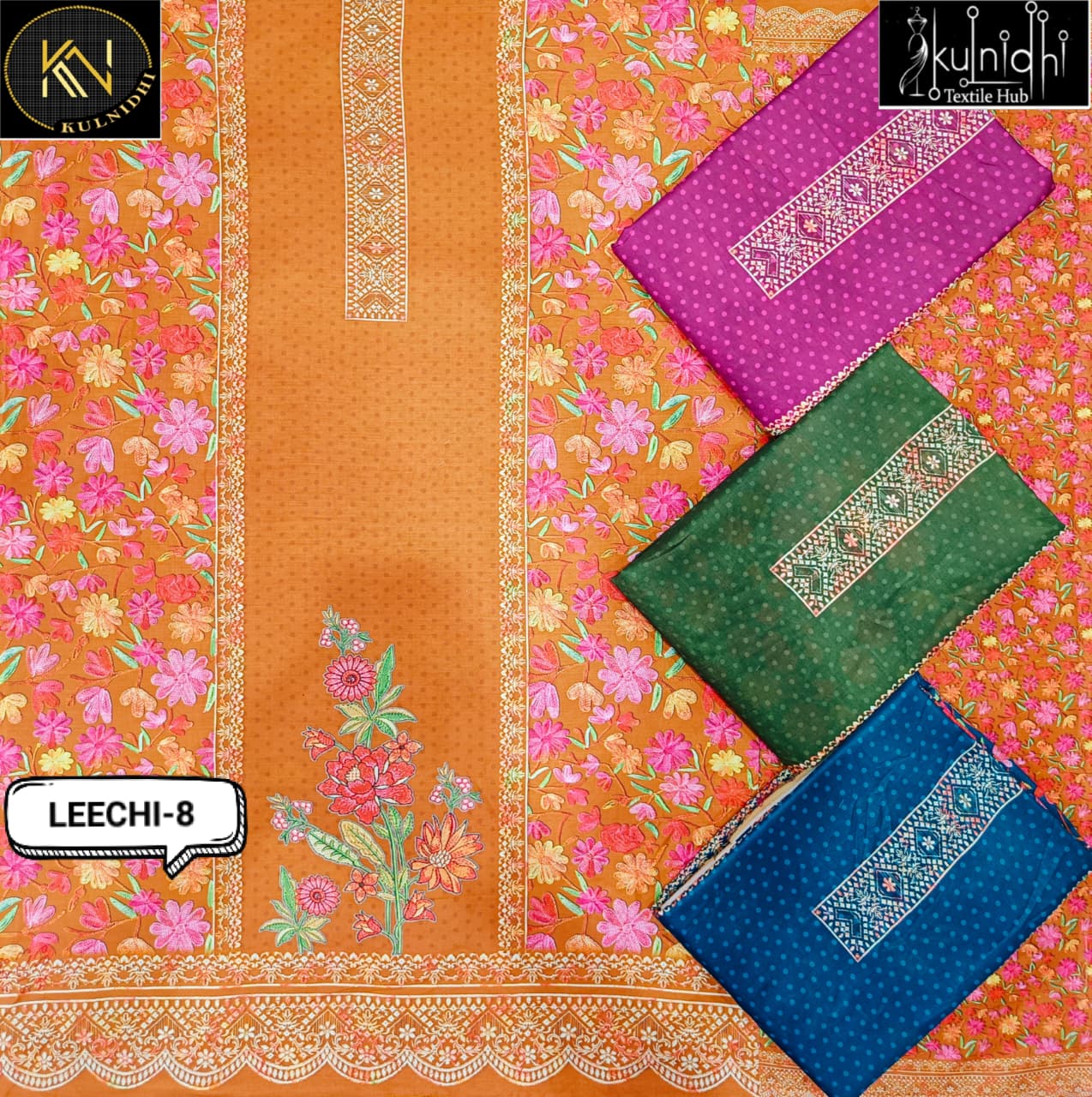 Leechi Kulnidhi Pure Maslin Salwar Suits Supplier Ahmedabad