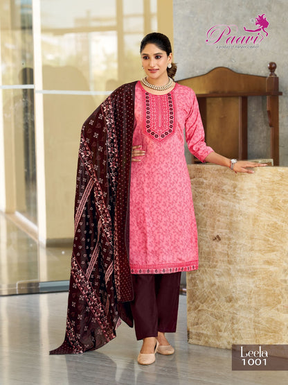 Leela Paavi Silk Readymade Pant Style Suits Wholesaler Ahmedabad