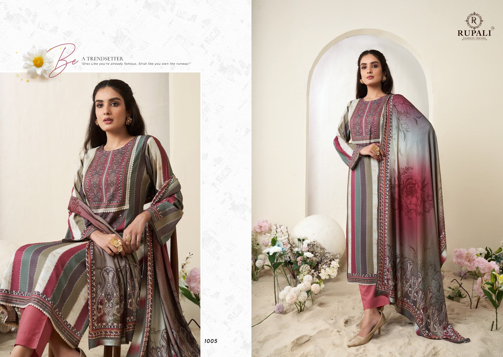 Leela Rupali Viscose Muslin Pant Style Suits Wholesale