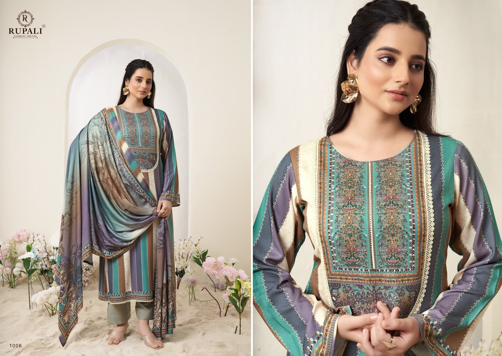 Leela Rupali Viscose Muslin Pant Style Suits Wholesale