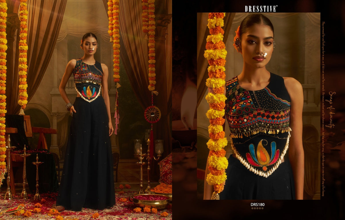 Leela Vol 1 Navratri Collection Dresstive Georgette Top Bottom Set Wholesale