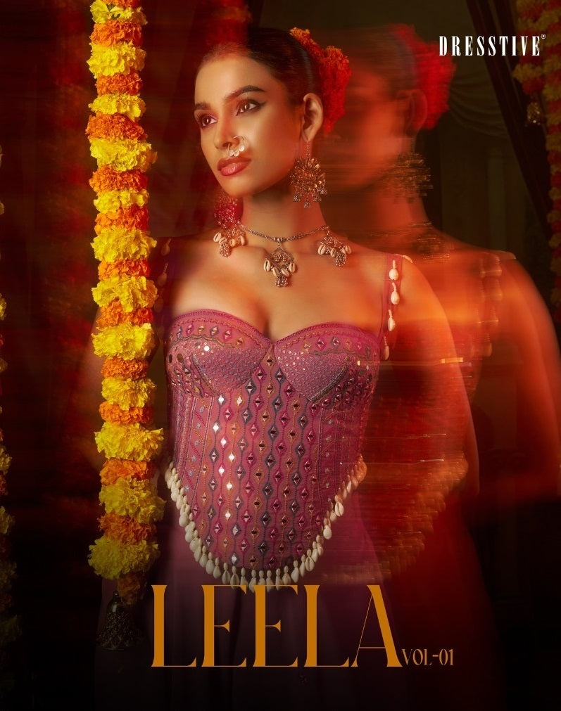Leela Vol 1 Navratri Collection Dresstive Georgette Top Bottom Set Wholesale