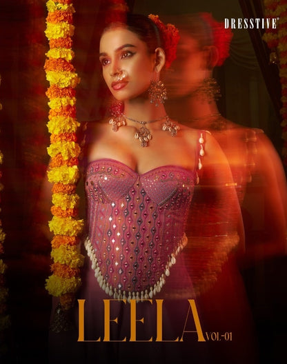 Leela Vol 1 Navratri Collection Dresstive Georgette Top Bottom Set Wholesale