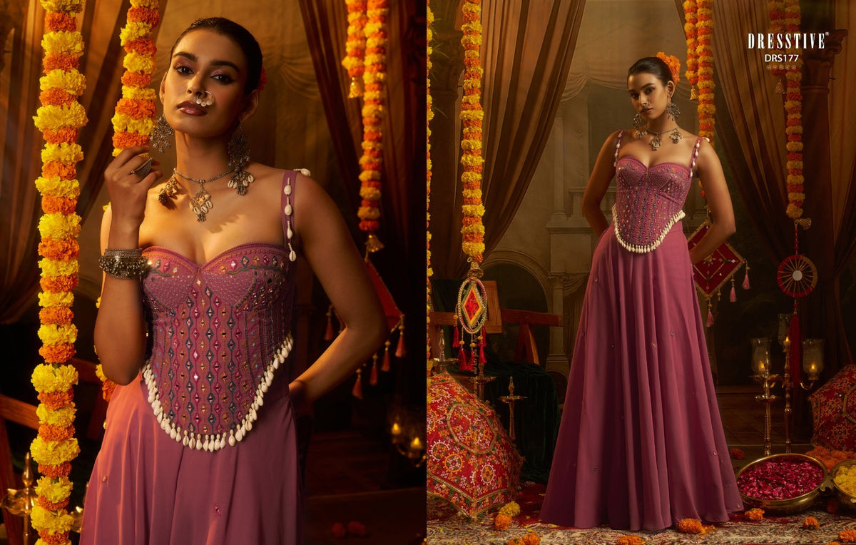 Leela Vol 1 Navratri Collection Dresstive Georgette Top Bottom Set Wholesale